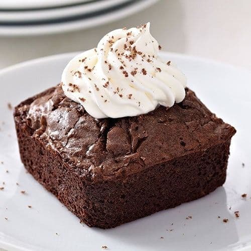 Brownie with Whipped Cream