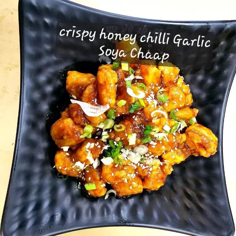 Crispy Honey Chilli Garlic Soya Chaap