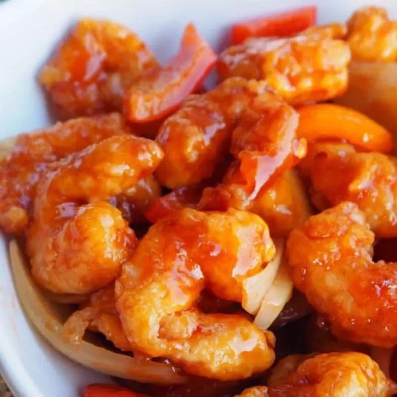 Sweet & Sour Prawns with Pineapple