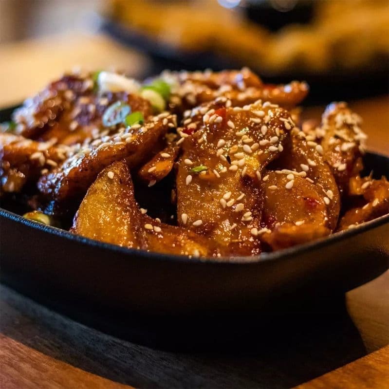 Crispy Honey Chilli Garlic Potato