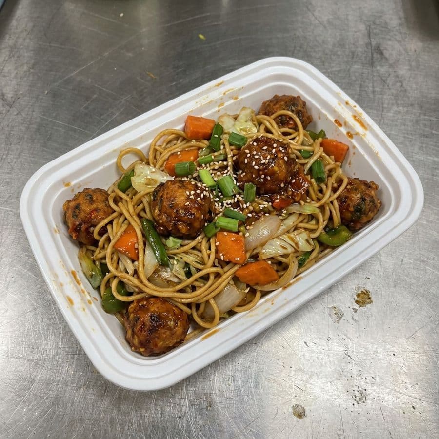 Chilli Garlic Manchurian Vegetable Balls Chow Mein